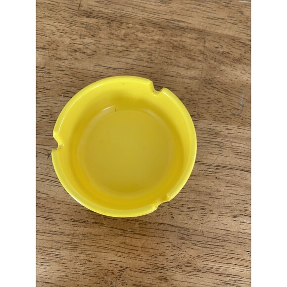Vintage Ges-Line 301 Ashtray Vintage Yellow‎ Round Ashtray Made in USA 3" - Picture 3 of 6